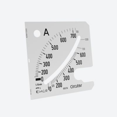 Escala intercambiable para amperímetro maxímetro EMC96, panel 96x96