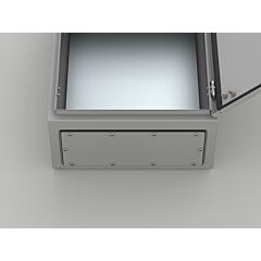 Placa pasacables 1s, ral7035