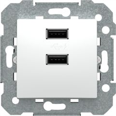 Viva, cargador doble usb 2100ma blanco polar