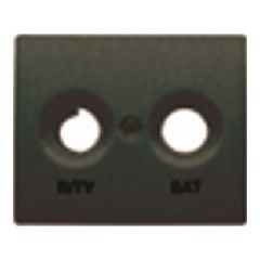 Mega, tapa toma r/tv-sat, antracita cosso