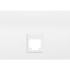 Coral, tapa toma telefono rj11 y conector rj45, blanco