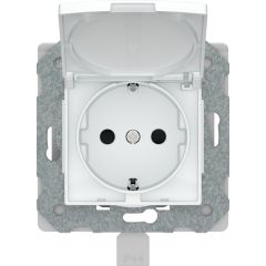 Viva, schuko, emborne rapido, ip44, viva, blanca sin garras 16 a 250 vac