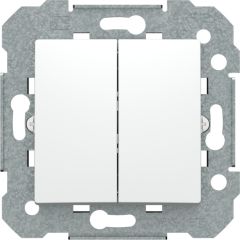 Viva, interruptor doble viva, blanco sin garras 10 ax 250 vac
