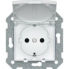 Viva, schuko, tapa abatible, proteccion de seguridad, viva, blanca sin garras 16 a 250 vac