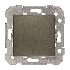 Viva, interruptor doble, gris lava sin garras 10 ax 250 vac
