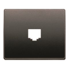 Mega, tapa toma telefono (8 vias rj-45), antracita cosso