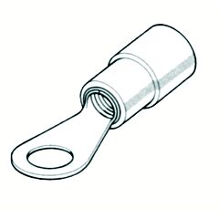 Terminal bm redondo aislado 1,5 mm2 tornillo d. 8 mm