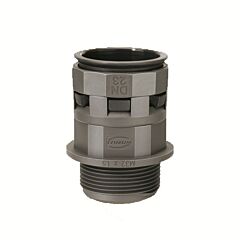 Racor recto "nylofix-plus" dn17 pg 16 pa gris