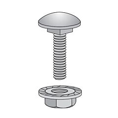 Kit tornillo m6x12 mm con tuerca-arandela dentada cincado z3