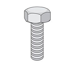 Tornillo hexagonal para tuerca-guia m10x20 galv. en caliente