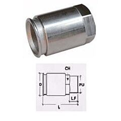 Racorclickip67 m20x1,5(hembra)tubo acero