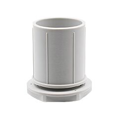 Racor recto m-25 de pvc-gris-p/tubo rigido c/tuerca incorp.