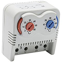 Termostato doble  0-60.c - nc+na