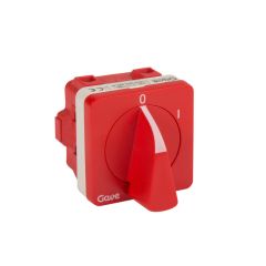 Interruptor seccionador de levas 2p 16a tamaño d0, 48x48mm color rojo ip20
