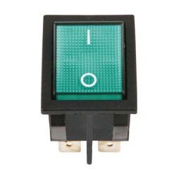 Interruptor bipolar tecla luminosa verde fluorescente