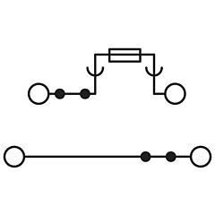 Borne de carril para fusible