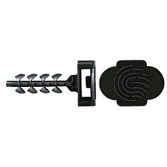 Insertfix, cabeza grande 6, negro, bote plástico, 125 un