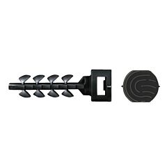 Insertfix, cabeza pequeña 6, negro, bote plástico, 250 un