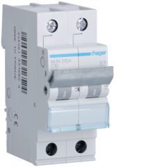 Interruptor automático 2p 10a curva-c 6ka