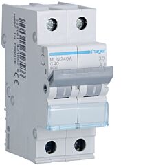 Interruptor automático 2p 40a curva-c 6ka