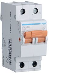 Interruptor automático mn 1p+n 32a curva-c