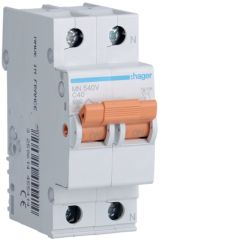 Interruptor automático mn 1p+n 40a curva-c