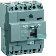 Interruptor automático x160 4p4d 25ka 100a tm regulable fijo