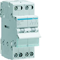 Conmutador modular 2p 25a común arriba i-0-ii