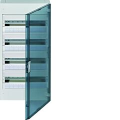 Caja superficie vega vb 4 filas con 18 módulos puerta transparente