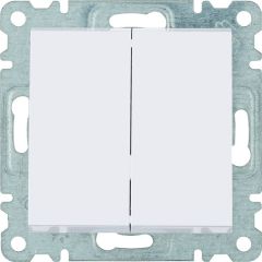 Interruptor doble lumina2 blanco polar