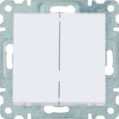 Conmutador doble lumina2 blanco polar