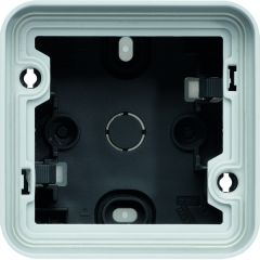 Caja de superficie estanca con 1 elemento gris