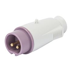 Clavija móvil recta - ip44 - 2p 16a 20-25v 50-60hz - violeta - s r  - conexionado de tornillo