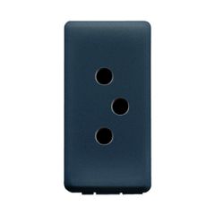 Base suiza 250v ac - 2p+t 10a - tipo 12 - 1 módulo - system white