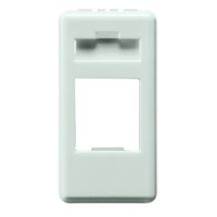 Adaptadore preparado para alojamento de conectores de datos - amp / keystone jack - 1 módulo-system white