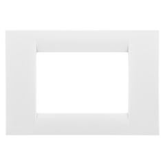 Placa virna - en tecnopolímero acabado brillante - 3 módulos - blanco nube - system