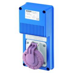 Base fija interbloqueadas vertical - sin fondo - trasformador de seguridad - 2p 16a 230/24v 160va - ip67