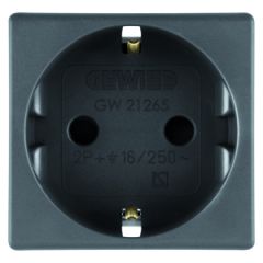 Base norma española  250v ac - 2p+t 16a - 2 módulos- system white