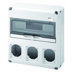 Cuadro q-din14 3 bases 16/32a ip65