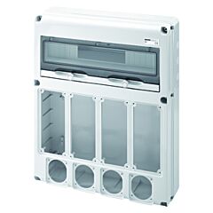 Q-din 20 módulos - 4 troqueles - 4 ib vertical iterbloqueada troqueles - 16a - ip65