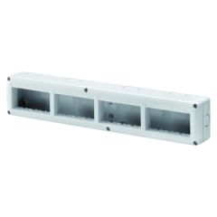 Contenedor para aparatos system - protegido - 16 módulos - módulo 4x4 - gris ral 7035 - ip40