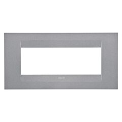 Placa geo - tecnopolímero barnizado - 6 módulos - titanio - chorusmart