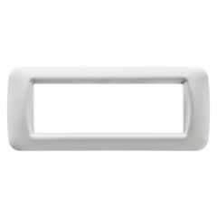 Placa top system - en tecnopolímero acabado brillante - 6 módulos - blanco nube - system