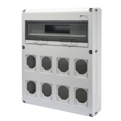 Cuadro q-din20 8 bases 16/32a ip65