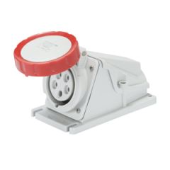 Base fija de pared a 90° - ip67 - 3p+n+t 32a 380-415v 50/60hz - rojo - 6h - conexionado de tornillo