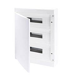 Caja decorativa con paredes lisase - preparado para alojar regletas - puerta ciega - (18x3) 54m ip40