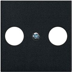 Tapa para toma de señal r-tv+sat negro mate simon 270