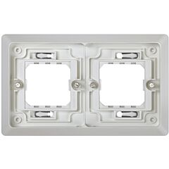 Marco para cajas de empotrar de 2 elementos horizontal gris simon aqua