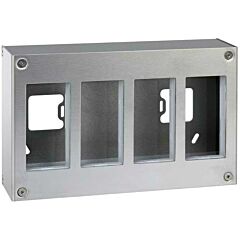 Caja pared metál.superficie 4 mód.dobles