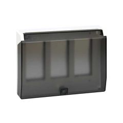 Marco para pared de empotrar con tapa abatible y bastidores para 3 elementos dobles blanco simon 500 cima